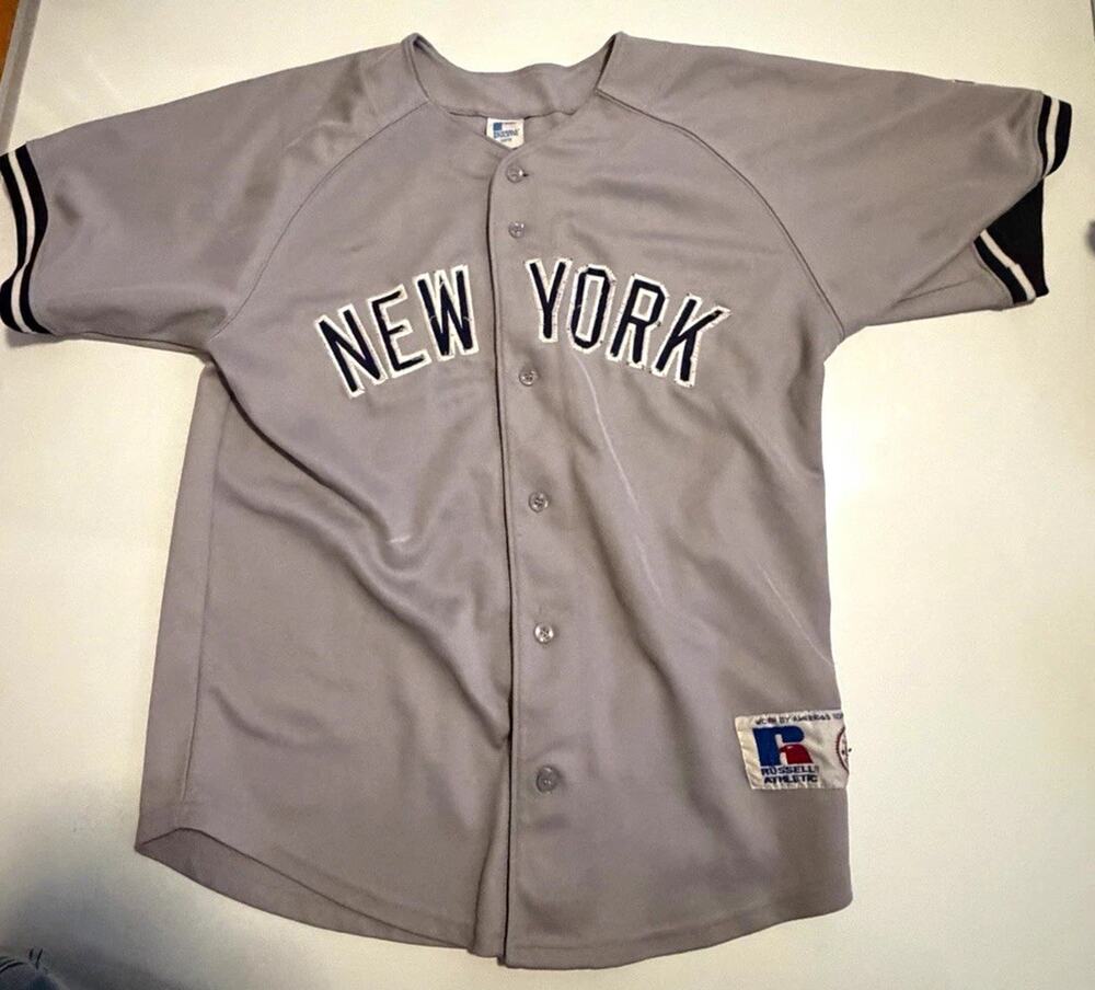 Russell Athletic Youth Yankees Alex Rodriguez 13 Jersey Gray/Black 14/16